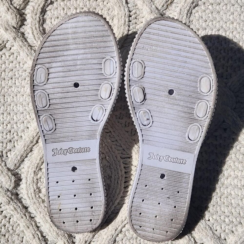 Juicy Couture white and silver pearl slides size 6 - Picture 6 of 7